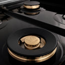 ZLINE Autograph Edition 48 in. Porcelain Rangetop with 7 Gas Burners in Stainless Steel with Accents (RTZ-48)