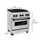 ZLINE 30 in. Autograph Edition Kitchen Package with Stainless Steel Dual Fuel Range and Range Hood with Matte Black Accents (2AKP-RARH30-MB) - MyBBQDirect