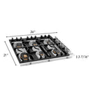 ZLINE 36 in. Dropin Cooktop With 6 Gas Burners (RC36) - MyBBQDirect