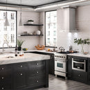 ZLINE Convertible Vent Wall Mount Range Hood in Stainless Steel with Crown Molding (KECRN) - MyBBQDirect