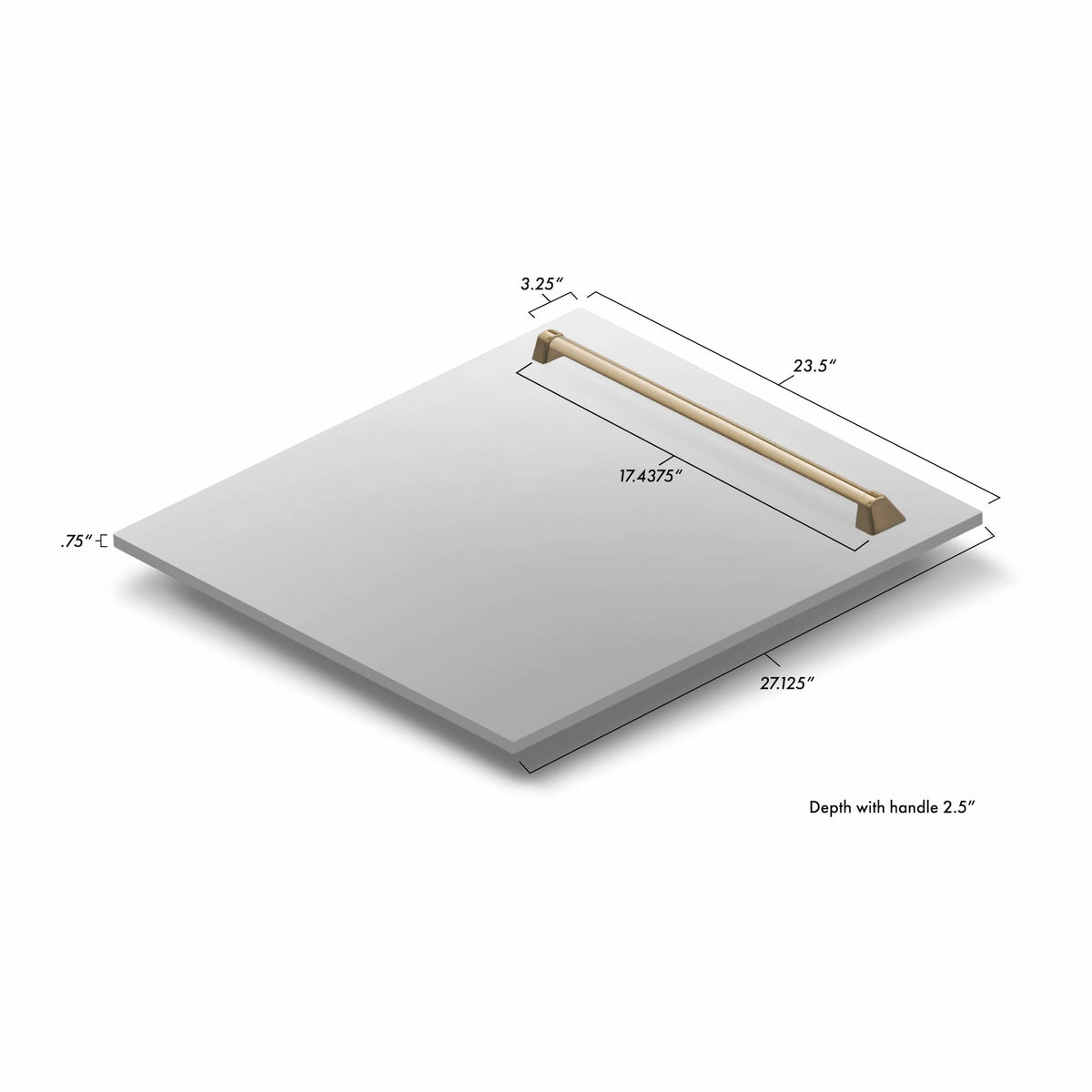 ZLINE 24 in. Autograph Edition Tallac Dishwasher Panel with Champagne Bronze Handle and Color Options (DPVZ-24-CB) - MyBBQDirect