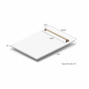 ZLINE 18 in. Autograph Edition Tallac Dishwasher Panel in White Matte with Champagne Bronze Handle (DPVZ-WM-18-CB) - MyBBQDirect