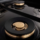 ZLINE 48" Autograph Edition Kitchen Package with Stainless Steel Dual Fuel Range, Range Hood, Dishwasher and Refrigeration with Polished Gold Accents (4KAPR-RARHDWM48-G)