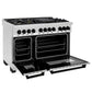 ZLINE 48 in. Autograph Edition Kitchen Package with Stainless Steel Dual Fuel Range and Range Hood with Matte Black Accents (2AKP-RARH48-MB) - MyBBQDirect