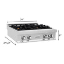 ZLINE 30 in. Porcelain Gas Stovetop with 4 Gas Burners (RT30) Available with Brass Burners - MyBBQDirect