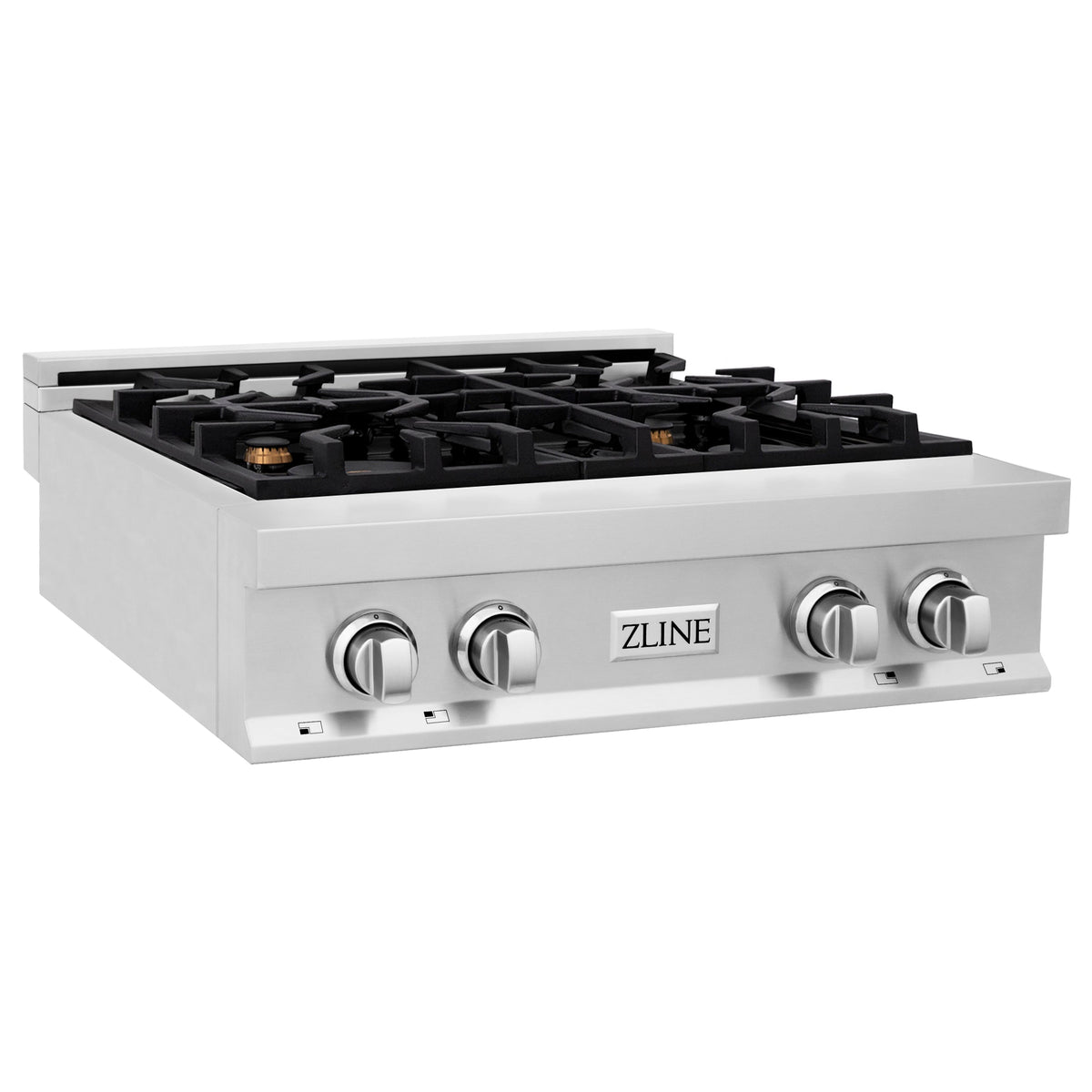 ZLINE 30 in. Porcelain Gas Stovetop with 4 Gas Burners (RT30) Available with Brass Burners - MyBBQDirect