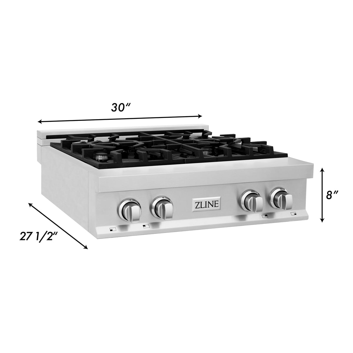 ZLINE Kitchen Package with 30 in. Stainless Steel Rangetop and 30 in. Single Wall Oven (2KP-RTAWS30) - MyBBQDirect