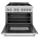 ZLINE 36 in. 4.6 cu. ft. Electric Oven and Gas Cooktop Dual Fuel Range with Griddle and Brass Burners in Stainless Steel (RA-BR-GR-36) - MyBBQDirect
