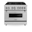 ZLINE 36 in. Kitchen Package with Stainless Steel Dual Fuel Range and Convertible Vent Range Hood (2KP-RARH36) - MyBBQDirect