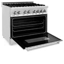 ZLINE 36 in. Kitchen Package with Stainless Steel Dual Fuel Range and Convertible Vent Range Hood (2KP-RARH36) - MyBBQDirect