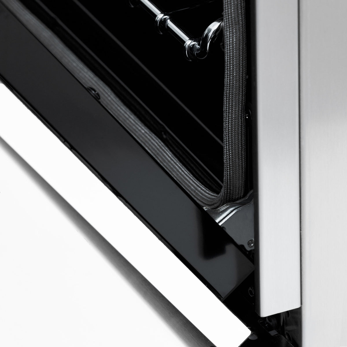 ZLINE 36 in. Kitchen Package with DuraSnow Stainless Steel Dual Fuel Range with White Matte Door and Convertible Vent Range Hood (2KP-RASWMRH36) - MyBBQDirect