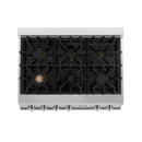 ZLINE 36 in. Porcelain Gas Stovetop with 6 Gas Burners (RT36) Available with Brass Burners - MyBBQDirect