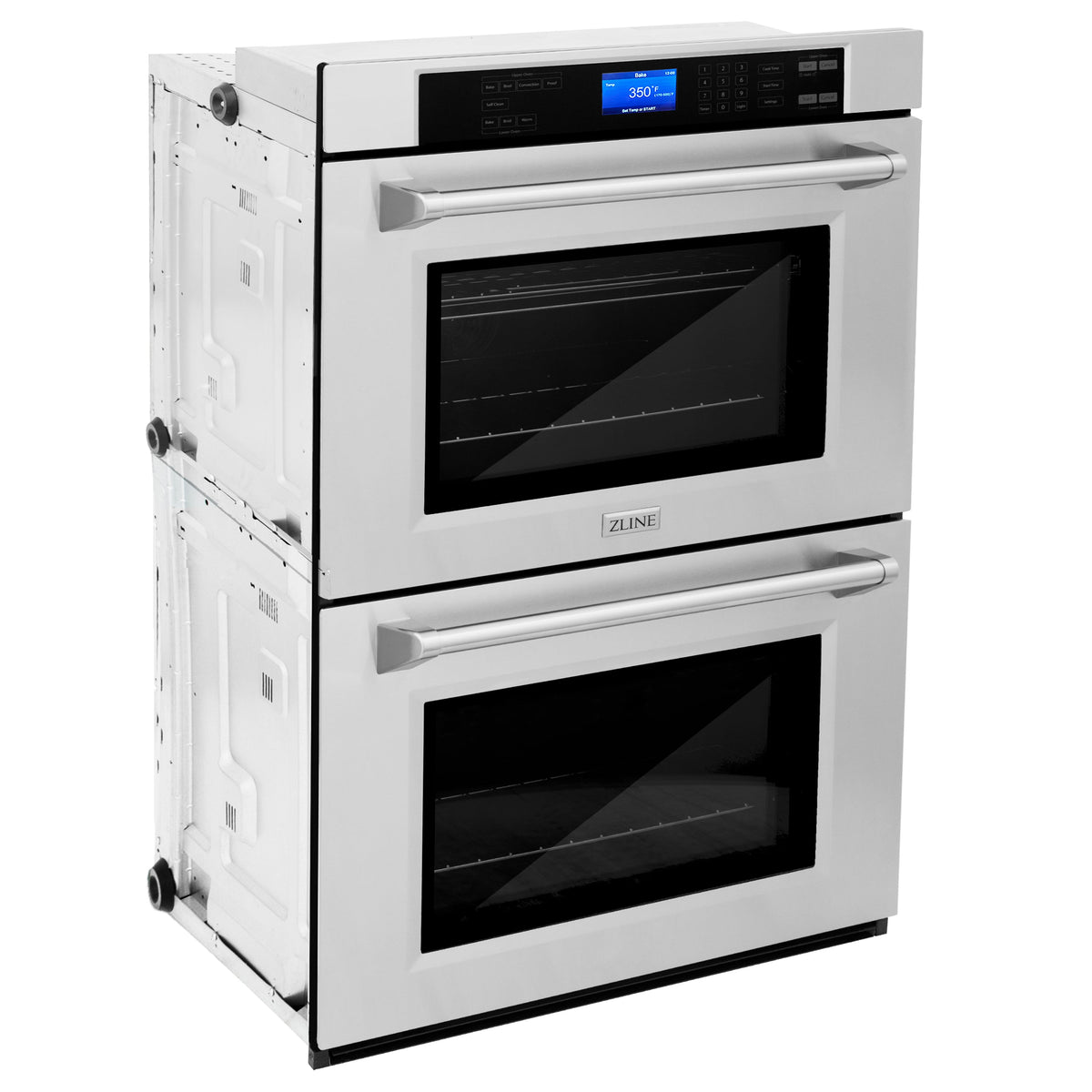 ZLINE Kitchen Package with 36 in. Stainless Steel Rangetop and 30 in. Double Wall Oven (2KP-RTAWD36) - MyBBQDirect