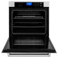 ZLINE Stainless Steel 24 in. Built-in Convection Microwave Oven and 30 in. Single Wall Oven with Self Clean (2KP-MW24-AWS30)