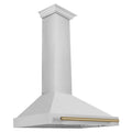 ZLINE 36 in. Autograph Edition Stainless Steel Range Hood with Stainless Steel Shell and Accents (KB4STZ-36) - MyBBQDirect