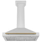 ZLINE 36 in. Autograph Edition Stainless Steel Range Hood with Stainless Steel Shell and Accents (KB4STZ-36) - MyBBQDirect