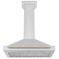 ZLINE 36 in. Autograph Edition Stainless Steel Range Hood with Stainless Steel Shell and Accents (KB4STZ-36) - MyBBQDirect