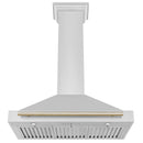 ZLINE 36 in. Autograph Edition Stainless Steel Range Hood with Stainless Steel Shell and Accents (KB4STZ-36) - MyBBQDirect