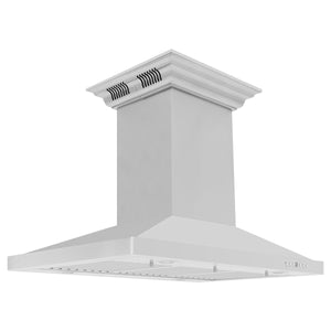 ZLINE Island Mount Range Hood in Stainless Steel with Built-in ZLINE CrownSound Bluetooth Speakers (GL2iCRN-BT) - MyBBQDirect