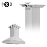 ZLINE Professional Island Mount Range Hood in Stainless Steel with Built-in ZLINE CrownSound™ Bluetooth Speakers (597iCRN-BT) - MyBBQDirect