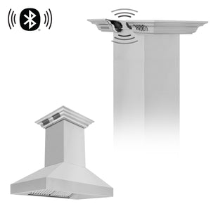 ZLINE Professional Island Mount Range Hood in Stainless Steel with Built-in ZLINE CrownSound™ Bluetooth Speakers (597iCRN-BT) - MyBBQDirect