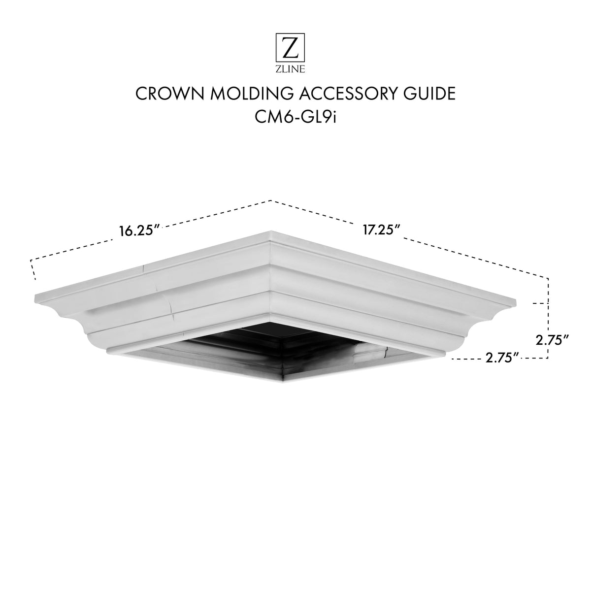 ZLINE Crown Molding Profile 5 for Island Mount Range Hood (CM5-697i/KECOMi-304) - MyBBQDirect