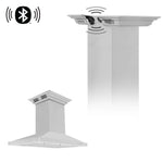 ZLINE Island Mount Range Hood in Stainless Steel with Built-in ZLINE CrownSound Bluetooth Speakers (GL2iCRN-BT) - MyBBQDirect