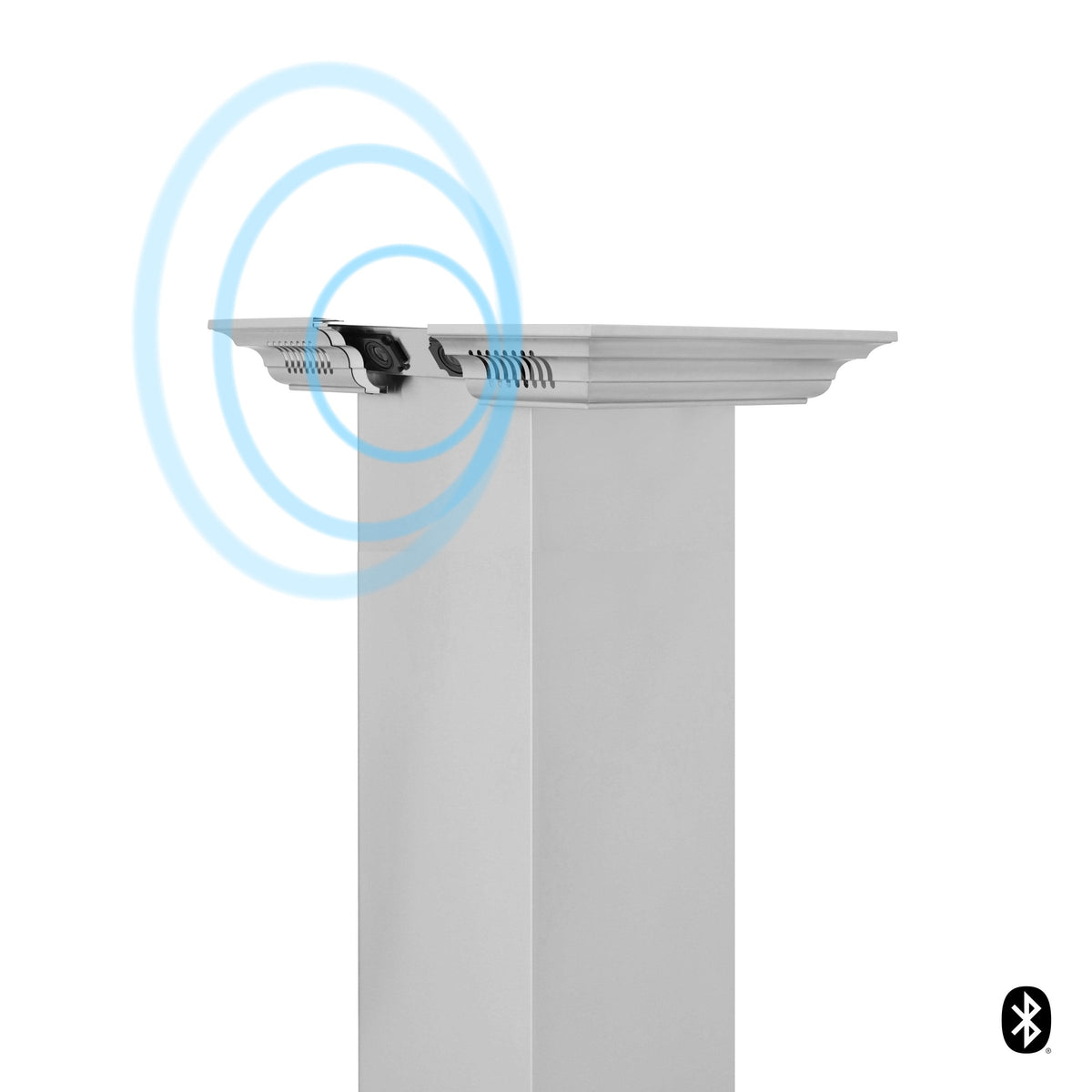 ZLINE Island Mount Range Hood in Stainless Steel with Built-in ZLINE CrownSound Bluetooth Speakers (GL2iCRN-BT) - MyBBQDirect