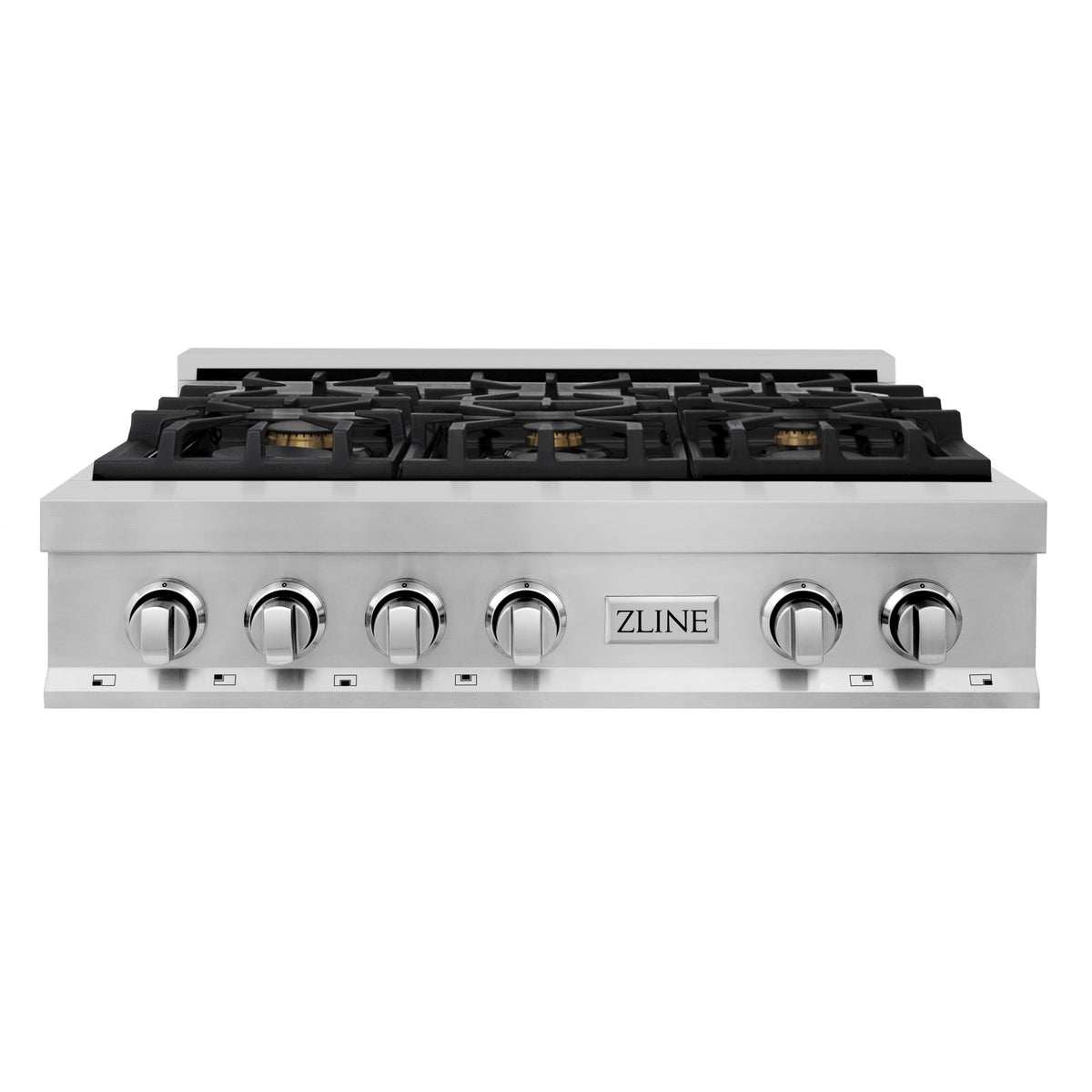 ZLINE 36 in. Porcelain Gas Stovetop with 6 Gas Burners (RT36) Available with Brass Burners - MyBBQDirect