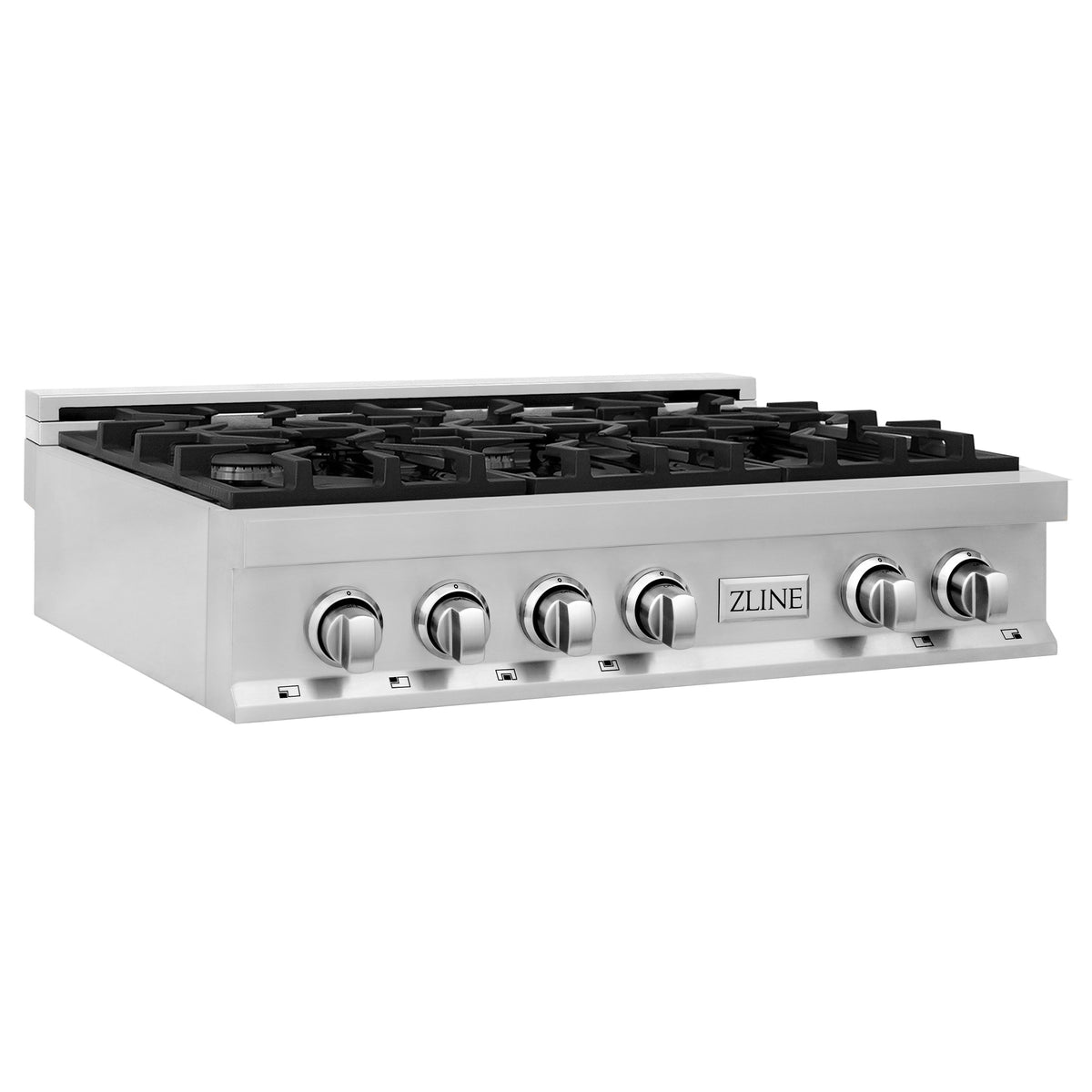 ZLINE 36 in. Porcelain Gas Stovetop with 6 Gas Burners (RT36) Available with Brass Burners - MyBBQDirect
