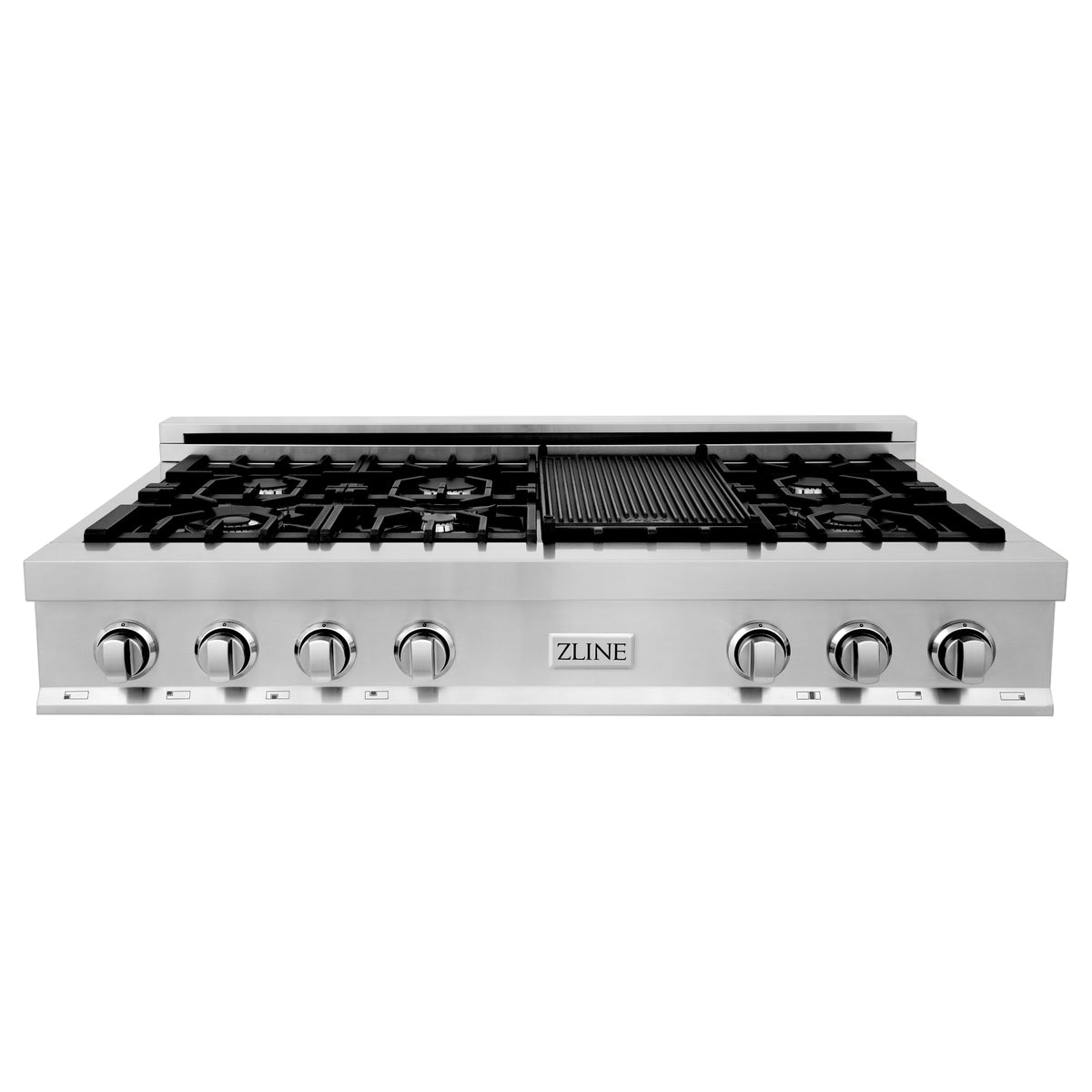 ZLINE Kitchen Package with 48 in. Stainless Steel Rangetop and 48 in. Single Wall Oven (2KP-RTAWS48) - MyBBQDirect