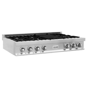 ZLINE Kitchen Package with 48 in. Stainless Steel Rangetop and 48 in. Single Wall Oven (2KP-RTAWS48) - MyBBQDirect
