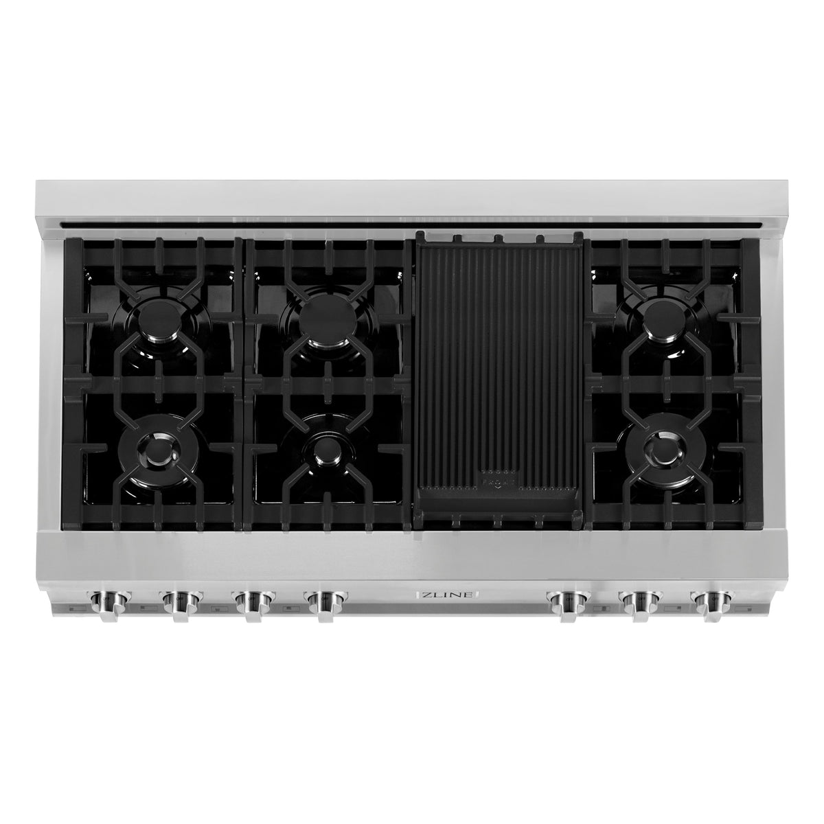 ZLINE Kitchen Package with 48 in. Stainless Steel Rangetop and 48 in. Single Wall Oven (2KP-RTAWS48) - MyBBQDirect