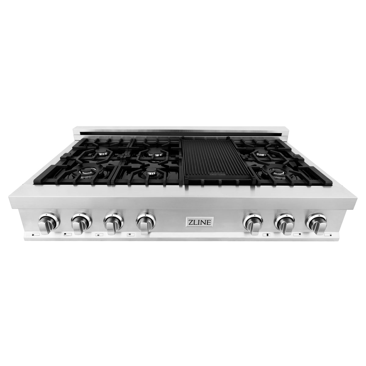 ZLINE Kitchen Package with 48 in. Stainless Steel Rangetop and 48 in. Single Wall Oven (2KP-RTAWS48) - MyBBQDirect