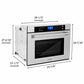 ZLINE Stainless Steel 30 in. Built-in Convection Microwave Oven and 30 in. Single Wall Oven with Self Clean (2KP-MW30-AWS30) - MyBBQDirect