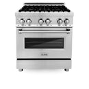 ZLINE 30 in. 4.0 cu. ft. Electric Oven and Gas Cooktop Dual Fuel Range with Griddle in Stainless Steel (RA-GR-30) - MyBBQDirect