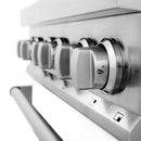 ZLINE 30 in. 4.0 cu. ft. Electric Oven and Gas Cooktop Dual Fuel Range with Griddle and White Matte Door in Stainless Steel (RA-WM-GR-30) - MyBBQDirect