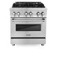 ZLINE 30 in. Kitchen Package with Stainless Steel Dual Fuel Range and Convertible Vent Range Hood (2KP-RARH30)