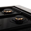 ZLINE 36 in. Autograph Edition Kitchen Package with Stainless Steel Dual Fuel Range, Range Hood and Dishwasher with Matte Black Accents (3AKP-RARHDWM36-MB) - MyBBQDirect