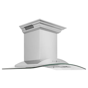 ZLINE Wall Mount Range Hood in Stainless Steel with Built-in ZLINE CrownSound Bluetooth Speakers (KNCRN-BT) - MyBBQDirect