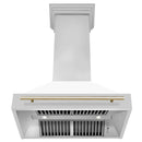ZLINE 36 in. Autograph Edition Stainless Steel Range Hood with White Matte Shell (8654STZ-WM36) - MyBBQDirect