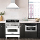 ZLINE 30 in. Stainless Steel Range Hood with Stainless Steel Handle and Colored Shell Options (KB4STX-30) - MyBBQDirect