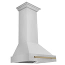ZLINE 30 in. Autograph Edition Kitchen Package with Stainless Steel Dual Fuel Range and Range Hood with Champagne Bronze Accents (3AKP-RARHDWM30-CB) - MyBBQDirect