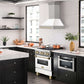 30 in. ZLINE Autograph Edition Fingerprint Resistant Stainless Steel Range Hood with White Matte Shell and Accented Handle (8654SNZ-WM30) - MyBBQDirect