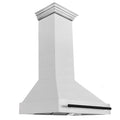 36 in. ZLINE Autograph Edition Fingerprint Resistant Stainless Steel Range Hood with Stainless Steel Shell and Colored Handle (8654SNZ-36)