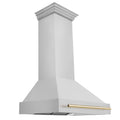 ZLINE 36 in. Autograph Edition Stainless Steel Range Hood with Stainless Steel Shell and Handle (8654STZ-36) - MyBBQDirect