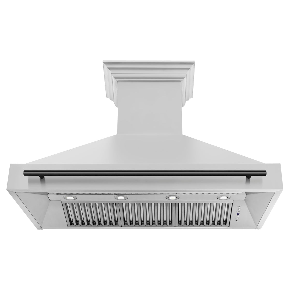 ZLINE 48 in. Autograph Edition Kitchen Package with Stainless Steel Dual Fuel Range and Range Hood with Matte Black Accents (2AKP-RARH48-MB) - MyBBQDirect