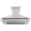 ZLINE 48 in. Autograph Edition Kitchen Package with Stainless Steel Dual Fuel Range and Range Hood with Matte Black Accents (2AKP-RARH48-MB) - MyBBQDirect