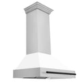 ZLINE 36 in. Autograph Edition Stainless Steel Range Hood with White Matte Shell (8654STZ-WM36) - MyBBQDirect
