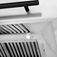 30 in. ZLINE Autograph Edition Fingerprint Resistant Stainless Steel Range Hood with White Matte Shell and Accented Handle (8654SNZ-WM30) - MyBBQDirect